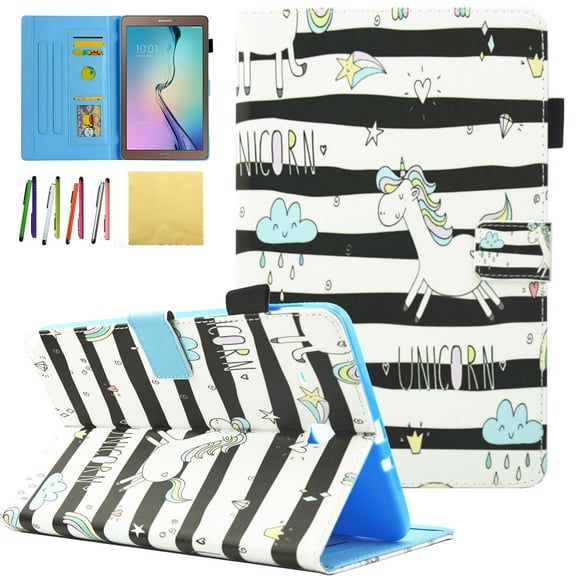 Galaxy Tab E 9.6 Case - Allytech PU Leather Stand Case for Samsung Tab E Wi-Fi / Tab E Nook / Tab E Verizon 9.6-Inch Tablet (Fit SM-T560/T561/T565)(Will Not Fit T560NU/ T567V), Small Pony