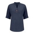 thumbnail image 4 of Womens Clothes Summer Kelon Women's Tops, Tees & Blouses Short Sleeve Shirts V Neck Boho Tops Summer Going Out Basic Tee, S, 4 of 9