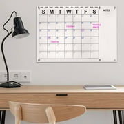 Acrylic Wall Calendar Chalkboard Reusable Dry Erase Board Monthly Plan 23"x16"