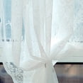 thumbnail image 2 of Lace Curtains 1 Panels Set, Sheer Florals Embroidery Vintage Voile Window Panel Treatment Pair Ruffled Decor Drape for Bedroom/Kitchen, Rod Pocket, 2 of 7