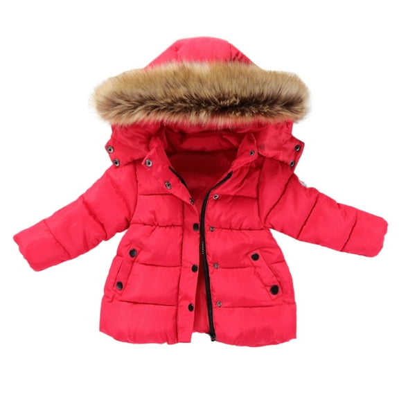 FDDMis Baby Coat 9-12 Months 5t Girls Jacket Girls Black Coat Toddler Hoodies 1 Year Old Girl Clothes Baby Girl 24 Months Toddler Clothes for Girls 3t, Red 12-18 Months