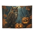 thumbnail image 5 of Orinice Owl Pumpkin Forest Tapestry Wall Hanging Unique Style Graphic Tapestries for Home Decor Living Room Bedroom Dorm Apartment Farmhouse 40x60inch, 5 of 6
