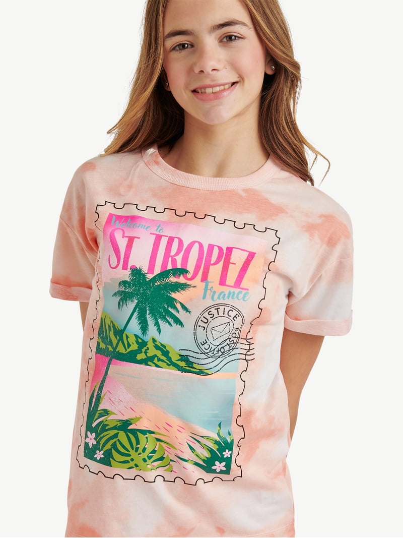 Justice Girls Tee & Bike Short Set, Sizes XS - XLP - Walmart.com