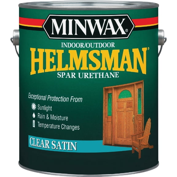 Minwax Spar Urethane Satin Finish - Clear, 1 Gal — Residential Use, Standard Application