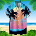 thumbnail image 5 of Rovga Mens Shirts Coconut Tree Prints Summer Hawaii Short Sleeve Shirts Tops Sky Blue Shirt,Size:M, 5 of 5