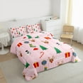 thumbnail image 3 of Homewish Kawaii Xmas Snowman Full Size Comforter Sets,Wild Christmas Reindeer Bedding Comforter Set,Happy New Year Bedding Sets For Kids,Luxury Bedroom Decor Reversible,3pcs, 3 of 8