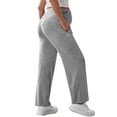 thumbnail image 6 of Women's Maternity Joggers Over Bump Stretchy Sweatpants Workout Sports Lounge Pregnancy Pants with Pockets Gray L, 6 of 6
