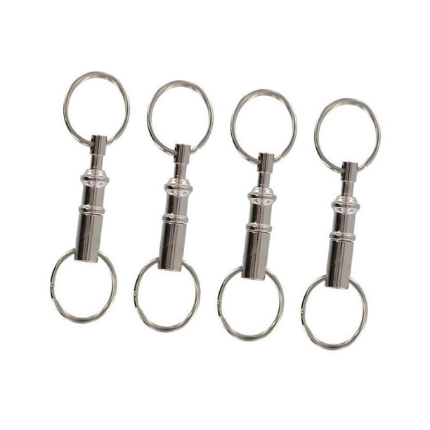 4pcs separan anillos de llave organizador de llavero doble división de primavera, para teclas de automóvil, cierre extraíble, anillos de doble llave