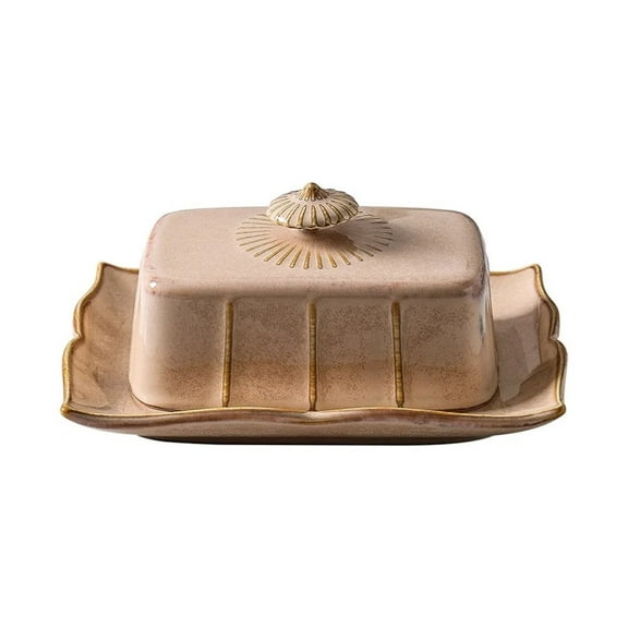 Ceramic Butter Dish Dessert Cake Plate Suitable for Home Tableware