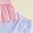 thumbnail image 5 of Toddler Baby Girls Clothes For 2t 3t 4t 5t 6t Girls Cute Summer Short Sleeve T Shirt Tops Shorts Clothes Sets Baby Girls Outfits 7t Children,Comfy 5-6 Years, 5 of 6