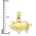 thumbnail image 4 of 14k Gold Pig Pendant, Chinese Zodiac Year of the Pig Jewelry, His and Her Jewelry, Birthday Gifts for Her with 20 inch Chain, 4 of 6