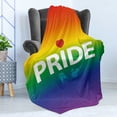 thumbnail image 4 of Pride Soft Flannel Fleece Throw Blanket, Abstract Vibrant Gay Rights Celebration Event with Gender and a Red Heart, Cozy Plush for Indoor and Outdoor Use, 60" x 80", Multicolor, by Ambesonne, 4 of 5