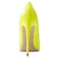 thumbnail image 4 of Zhabtuc Women's Classic Slip On Heels Sexy Pointed Toe Pumps Stiletto Pumps Party Dress Shoes Yellow Size 9, 4 of 6
