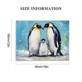 thumbnail image 2 of Fenyluxe Penguins Beach Digital Painting Canvas Wall Art Decor Ready To Hang - Ideal for Home, Living Room, Bedroom, Office - Great Gift Idea 16x12in, 2 of 6