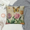 thumbnail image 2 of Qinduosi Spring Pillow Covers of Green Buffalo Plaid Floral Birds Throw Pillowcase Home Sofa Bedroom Living Room Holiday Decor Cushion Case Farmhouse Decorations White, 2 of 5