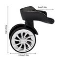 thumbnail image 2 of 2 Pcs Roues de Valise, Roues Pivotantes de Remplacement pour Valise de Voyage Roulements en Plastique (A57), 2 of 5
