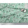 thumbnail image 2 of Soimoi Green Rayon Fabric Text & Monuments Architectural Print Fabric by Yard 42 Inch Wide, 2 of 5