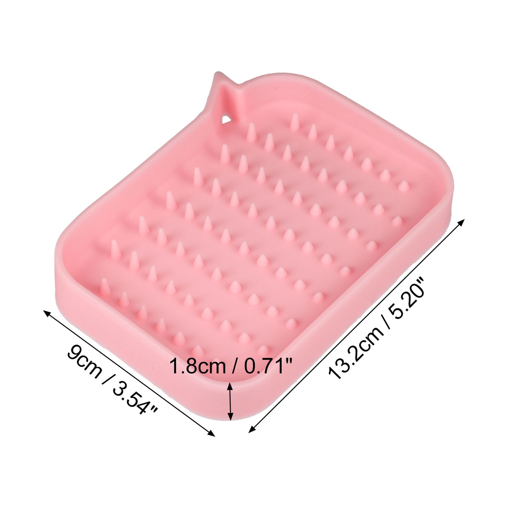 Unique Bargains Soap Dish Soap Cleaning Storage for Bathroom Kitchen Silicone Pink 2 Pcs