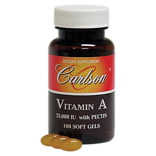 La vitamine A 25 000 UI avec Pectine - 100 gélules par Carlson Labs