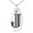 Silver, variant on Stainless Steel Letter J Initial Metro Retro Monogram Engraved Small Oval Charm Pendant Necklace