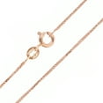 thumbnail image 3 of 9ct Rose Gold Jewelco London Smooth Snake-like Spiga Pendant Chain Necklace 1mm, 3 of 5