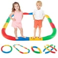 thumbnail image 1 of Gymax Poutres d'Équilibre Colorées pour Enfants avec Surface Texturée Antidérapante et Coussinet Inférieur, 1 of 8