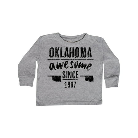 

Inktastic Oklahoma Awesome Since 1907 Gift Toddler Boy or Toddler Girl Long Sleeve T-Shirt