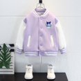 thumbnail image 2 of Sanrios Kawaii Anime Kuromi lindo abrigo de dibujos animados para niñas primavera y otoño nuevo uniforme de béisbol deportivo suelto regalo de cumpleaños, 2 of 4