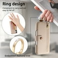 thumbnail image 5 of ELEHOLD Case for iPhone 8 Plus/7 Plus, RFID Blocking Zipper Leather Wallet Stand Case with Card Slot & Wrist Strap & Ring Holder,Khaki, 5 of 10