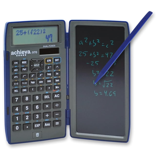 Calculadora científica Achieva 970 de doble alimentación con tablet LCD