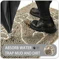 thumbnail image 3 of Noahas Indoor Door Mat Entryway Rug Traps Mud and Water, Chenille Doormat for Muddy Shoes and Dog Paws, Machine Washable Doormat, Front Door Mat, Busy Area Dog Rugs for Floors, Entrance, 30x48 Beige, 3 of 8