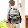 thumbnail image 7 of PVC Transparent Backpacks Clear Backpack for Travel and Outings Blue Crab and Shells, 7 of 7