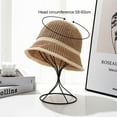 thumbnail image 3 of Sombrero de pescador de punto con circunferencia de cabeza grande de verano de 58-60 cm, sombrero protector solar para mujer, sombrero de playa para exteriores, 3 of 5