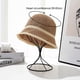 thumbnail image 3 of Sombrero de pescador tejido con circunferencia de cabeza grande para mujer, gorro de pescador con protección solar, para playa al aire libre, 58-60cm, 3 of 5