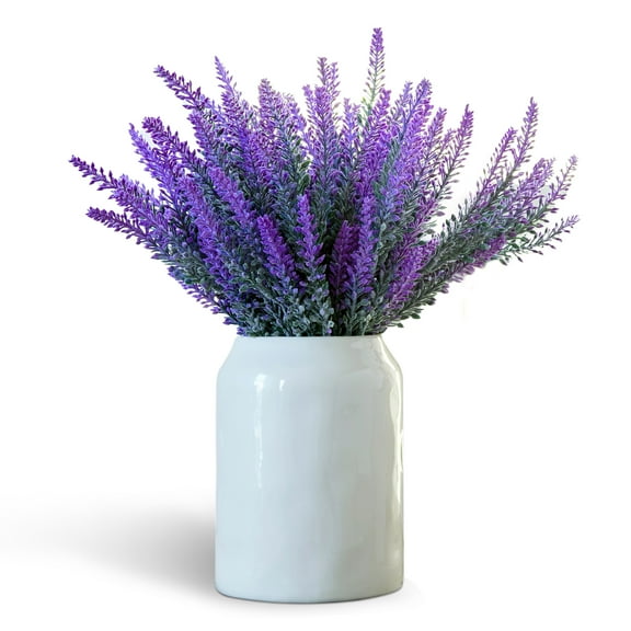 Butterfly Craze Artificial Lavender Plant 4-Piece Bundle – Nearly Natural Faux Silk Flowers for Weddings, Crafting, Kitchen Decor or Rustic Home Decor – Indoor/Outdoor Use