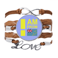 thumbnail image 1 of I Am From Tuvalu Art Deco Fashion Bracelet Chain Rope Ornament Wristband, 1 of 3