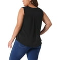 thumbnail image 3 of Agnes Orinda Women's Plus Size Dreesy V Neck Sleeveless Casual Basic Tank Tops 1X Black, 3 of 6