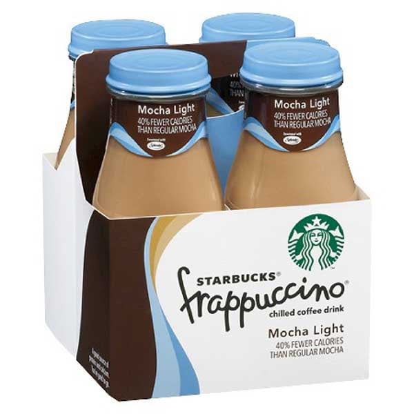 Starbucks Mocha Light Frappuccino 9.5 oz Glass Bottles Pack of 24