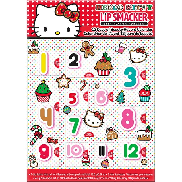 Lip Smacker Holiday 12 pc Advent Calendar Hello Kitty