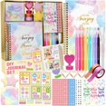 thumbnail image 1 of Set de diarios Nollh DIY para niñas con álbum de recortes y agenda de papelería, 1 of 4