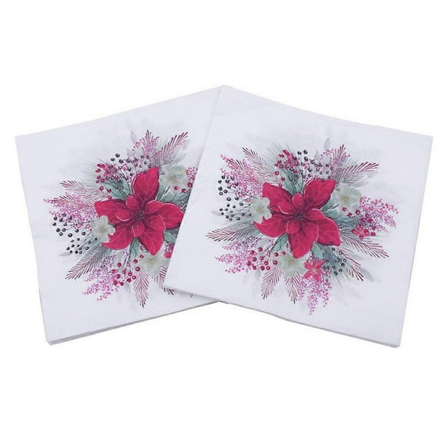 Napkins Floral Printing Disposable Napkin for Party Supplies 20 Sheets