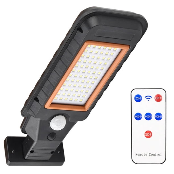 Lámpara de pared con sensor solar IP65, tres modos de iluminación, 60/72/120 LED con/sin