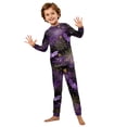 thumbnail image 4 of HTHLVMD Family Matching Sleep Set, Halloween Loungewear, Long Sleeve Home Pjs, Halloween Purple Gold Bat Spider Web Family Matching Pajamas Set, Long Sleeve Crew Neck 2pcs Holiday Loungewear, 6 Years, 4 of 8