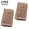 thumbnail image 2 of Hibalala Hand Towels Set of 2 Diamond Pattern 100% Cotton Absorbent Soft Towel for Bathroom 34*74cm, 2 of 5