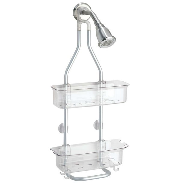 interdesign zia rust proof aluminum bathroom shower caddy for shampoo
