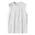 thumbnail image 4 of Tank Tops for Men Ice Silk Quick Dry Plus Size Summer, Breathable Sleeveless Undershirt for Workout Muscle Gym Athletic, White 3XL, 4 of 7