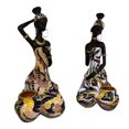 thumbnail image 1 of 2 uds. De estatuas de mujeres negras tribales africanas, decoración de adornos de resina (multicolor) Ehuebsd Libre de BPA, 1 of 9
