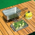 thumbnail image 4 of RKSTN lunch Boîte à pour Femmes Panier à Frire Pliable Portable en Acier Inoxydable pour Boîte à lunch Extérieure Filtre Écran Super Dense Panier de Cuisson, 4 of 8