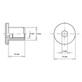 thumbnail image 2 of Socket Nut With Flat Head Hex Socket M6 X 15 X 10 Mm 100 Pieces, 2 of 5