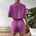 thumbnail image 3 of Gibobby Pijamas para mujer Conjunto de pijamas para mujer Conjuntos de dos piezas Ropa de dormir Ropa descanso Conjuntos con botones(Morado,CH), 3 of 5